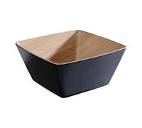 APS 84593 Coupe FRIDA, 25 x 25 cm, hauteur 12 cm, mélamine, noir/imitation bois