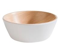 APS 84605 Coupe FRIDA, Ø 12,5 cm, hauteur 4,5 cm, mélamine, blanc/imitation bois