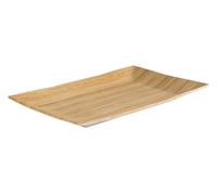 APS 84808 Plateau Bamboo, 34,5 x 21,5 cm, hauteur 3 cm, mélamine, aspect bambou/blanc