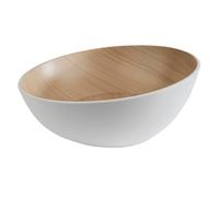 APS 84922 Bol FRIDA LOOK, Ø 25 cm, hauteur 8/11 cm, mélamine, blanc/aspect bois