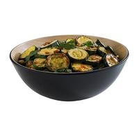 APS 84923 Bol FRIDA LOOK, Ø 25 cm, hauteur 8/11 cm, mélamine, noir/aspect bois