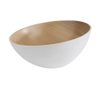 APS 84924 Bol FRIDA LOOK, Ø 28,5 cm, hauteur 10/14 cm, mélamine, blanc/aspect bois