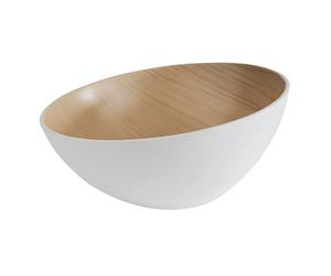 APS 84924 Bol FRIDA LOOK, Ø 28,5 cm, hauteur 10/14 cm, mélamine, blanc/aspect bois