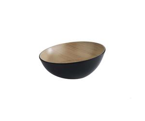 APS 84925 Bol FRIDA LOOK, Ø 28,5 cm, hauteur 10/14 cm, mélamine, noir/aspect bois