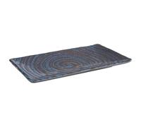APS 85025 Plateau/planche à sushi « LOOPS », 23,5 x 13,5 cm, hauteur 1,5 cm, mélamine, bleu foncé/gris foncé