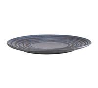 APS 85027 Assiette LOOPS, Ø 22 cm, hauteur 2 cm, mélamine, bleu foncé/gris foncé