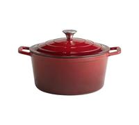 APS 88306 Kochtopf mit Deckel "5 STARS", Schmortopf Gusseisen, induktionsgeeignet, ofenfest, inkl. Deckelhalter, Ø 28 cm, 6 Liter, anthrazit