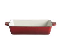APS 88310 Auflaufform "5 STARS", Ofenform, Gusseisen, induktionsgeeignet, ofenfest, 33 x 24 cm, Höhe 6,5 cm, 3,5 Liter, rot