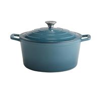 APS 88315 Kochtopf mit Deckel "5 STARS", Schmortopf Gusseisen, induktionsgeeignet, ofenfest, inkl. Deckelhalter, Ø 28 cm, 6 Liter, anthrazit