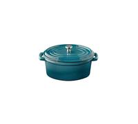 APS 88335 Mini-casserole avec couvercle 5 STARS - fonte émaillée, 0,45 litre, turquoise, compatible induction