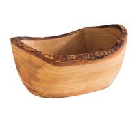 APS 907 Bol « OLIVE », 13 x 8 cm, hauteur 6,5 cm, bois d'olivier, 0,2 litre, variations naturelles de forme, de veinage et de taille