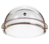 APS 9080 Cloche à rouleau, cloche de protection, cloche à gâteau, avec plateau en acier inoxydable, Ø 38 cm, hauteur 24 cm, fixation antidérapante, plastique (SAN), fabriqué en Allemagne