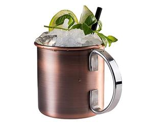 APS 93322 Gobelet MOSCOW MULE, Ø 9 cm, hauteur 9 cm, 0,45 Lister, acier inoxydable, aspect cuivre antique