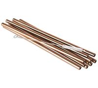 APS 93383 Lot de 11 pailles en Acier Inoxydable Aspect cuivre Ø 8 mm L 21,5 cm