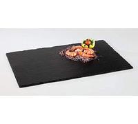 APS 992 Plaque en ardoise naturelle GN 1/3, 32,5 x 17,6 cm, épaisseur 6-9 mm, patins pour ne pas abîmer les meubles