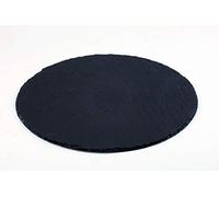 Plat en ardoise naturelle, diamètre: 380 mm, anthracite