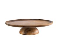 APS ACACIA 33294 Plat de service et à gâteau en bois d'acacia Ø 33 cm Hauteur 8 cm