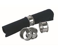 APS anneaux porte-serviette, set de 4 Ø 4,5 cm, H: 2,5 cm acier inoxydable, poli