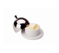 APS Germany Beurrier porcelaine avec cloche en acier inoxydable 40 ml Ø 9 cm