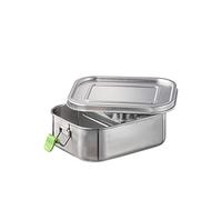 APS Boîte à déjeuner en acier inoxydable durable de qualité supérieure - 800 ml - Avec cloison - Boîte de conservation anti-fuite - Pour enfants, loisirs et adultes - Petite boîte à goûter