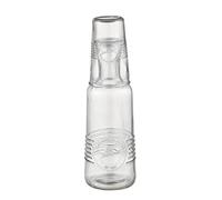 APS Carafe en verre - OLD FASHIONED - Diamètre : 9,5 cm - Hauteur : 31 cm - Lot de 2 pièces - Carafe en verre Ø 9,5 cm - Hauteur : 27 cm - Diamètre : 8 cm - Hauteur : 12 cm - 0,3 l