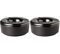 APS cendrier Ø 11,5 cm, H: 5 cm mélamine, noir (Lot de 2)