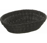 APS corbeille ovale 25 x 19 cm, H: 6,5 cm Polypropylen, noir