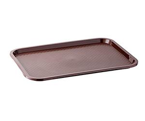 APS Fast Food Tray, Plateau de Service incassable et Lavable au Lave-Vaisselle, Made in Germany, 45 x 35,5 cm, Hauteur 2 cm, Brown