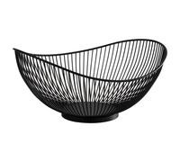 Aps-Germany Svart Panier À Service Ovale Métal Noir Noir