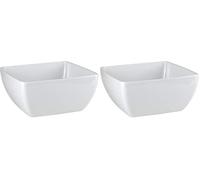 APS GF132 Bol carré en mélamine Blanc pur 9 cm (Lot de 2)