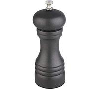 APS "Gunmetal" moulin à sel, salière, distributeur de sel, mécanisme de broyage en acier inoxydable, degré de broyage réglable en continu, 6 x 6 cm, hauteur 15,5 cm