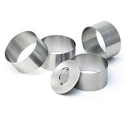 APS jeu de cercles à mousse inox, ronds Ø 6 cm, H: 4,5 cm acier inoxydable, natte, jointless