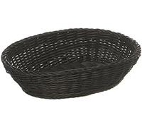 APS panier, ovale "PROFI LINE" - panier, panier en osier en polypropylène - dimensions : 32 x 23 cm/hauteur : 7 cm/couleur : noir