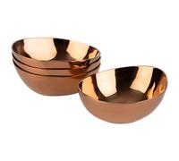APS PEBBLES 40790 Lot de 4 bols en acier inoxydable avec revêtement PVD 6,5 x 6 cm, hauteur 2,5 cm, aspect cuivre