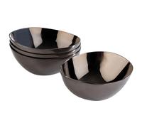 APS PEBBLES 40791 Lot de 4 bols en acier inoxydable avec revêtement PVD 6,5 x 6 cm, hauteur 2,5 cm, aspect bronze