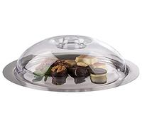 APS Plateau avec Cloche Ø 22 cm, H: 9,5 cm 18/0 Acier Inoxydable