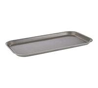 APS Plateau de service et de décoration vintage en acier inoxydable au look antique - Porte-clés - Plateau à bijoux - Plateau de cuisine 34 x 18 cm - Hauteur : 1,5 cm