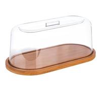 APS Plateau en Bambou avec Capot, lot composé de : - Plateau en Bambou 28 x 14 cm - Hauteur : 1,5 cm - Capuche en SAN 26 x 12 cm - Hauteur : 10 cm