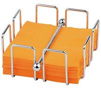 APS Porte-serviettes "Bar", distributeur de serviettes en métal chromé, porte-serviettes pour serviettes de cocktail, poids inclus, 14 x 14 cm, 6,5 cm de haut, pour 50 serviettes