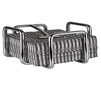 APS Porte-serviettes "Hero", acier inoxydable Porte-serviettes, pour environ 65 serviettes de cocktail, poids inclus, 14,5 x 14,5 cm, 10 cm de hauteur