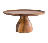 APS Présentoir à gâteau - Bois d'acacia huilé - Diamètre : 33 cm - Hauteur : 16 cm