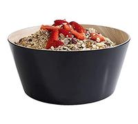 APS Schale Frida, Bol, Bol en mélamine, Ø 22 cm, hauteur 10,5 cm, beige/noir, pour une capacité de 2,2 litres