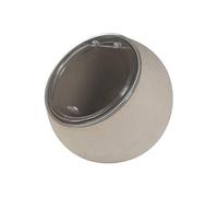 APS Service de table Moon - Ensemble 2 pièces : 1 bol en mélamine (Ø 19cm) + 1 couvercle à charnière avec joint en silicone, Gris