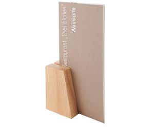 APS set de 2 supports pour menu de table 8,5 x 6 cm, H: 4,5 / 8,5 cm Holz, senkrecht et