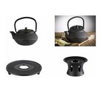 APS 10993 Dessous-de-plat « ASIA », pour réchaud, Ø 13,5 cm, hauteur 1,5 cm, avec pieds antidérapants, fonte, noir