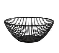 APS Germany Corbeille à pain & fruits SVART rond en métal Ø20 cm H8 cm noir empilable