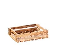 APS Table Caddy - Olive - 25 x 18 cm - Hauteur : 6 cm - Bois d'olivier (chaque pièce est unique. La couleur et le grain peuvent varier
