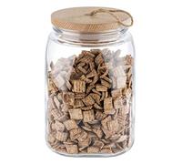 APS Germany Bocal de conservation en verre Woody – couvercle en pin – 2,5 litres