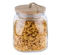 Bocal de conservation en verre avec couvercle en pin - 2 Litres