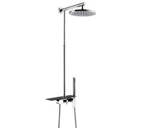 Apsara II colonne de douche mécanique avec tablette chromée Essebagno